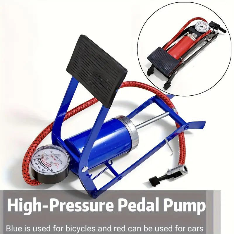 Manual High-Pressure Pedal Bike Pump