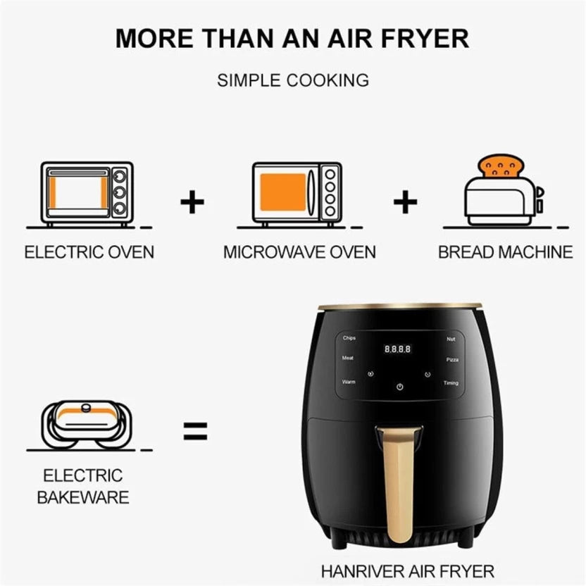 Digital Roaster 6L Black Air Fryer