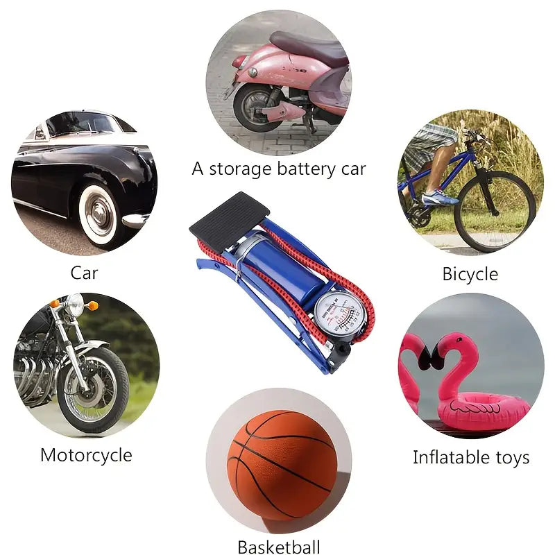 Manual High-Pressure Pedal Bike Pump