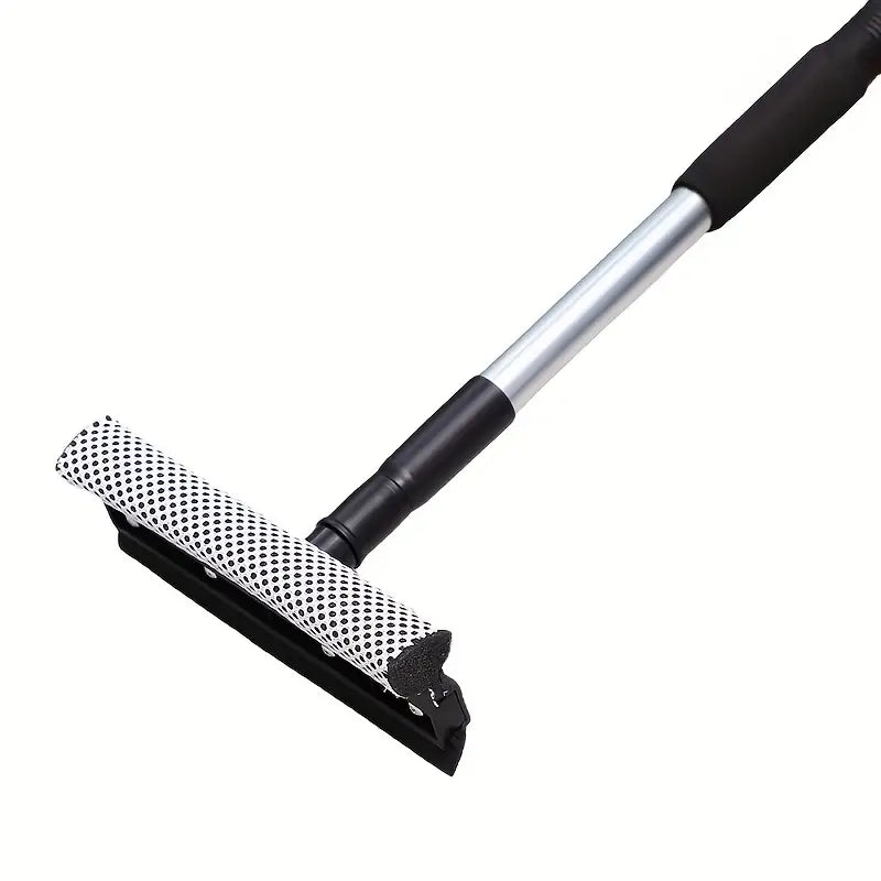 1 pc Double-sided Glass Wiper with Extended Handle Detachable Double-sided Glass Cleaner