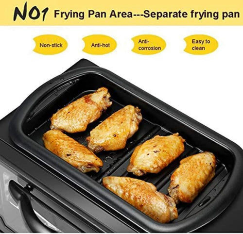 3 in 1 Multifunctional Breakfast Maker with Oven, Coffee Maker & Fryer